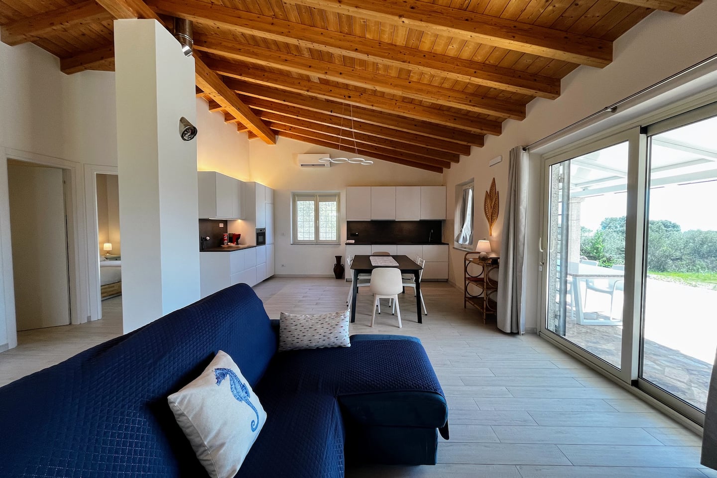 The kitchen at Villa Su Birde