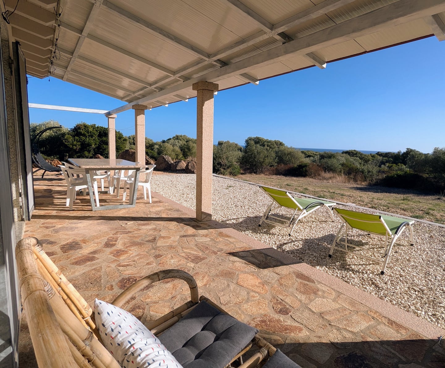 The veranda at Villa Su Birde